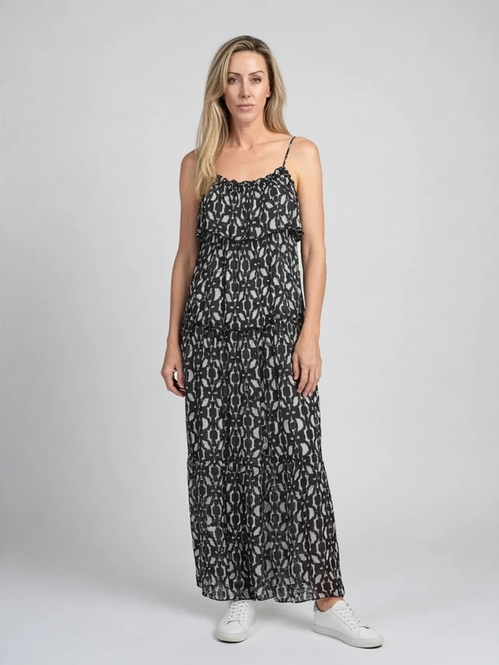 PJK Patterson J. Kincaid Benitta Tiered Maxi Dress Sz.XS